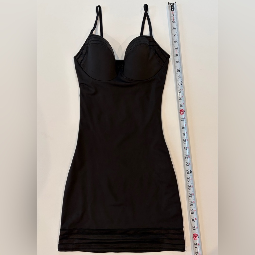 SPANX Assets Red Hot Black Shapewear Slimming Slip Dress Padded Bra XL - Picture 2 of 9